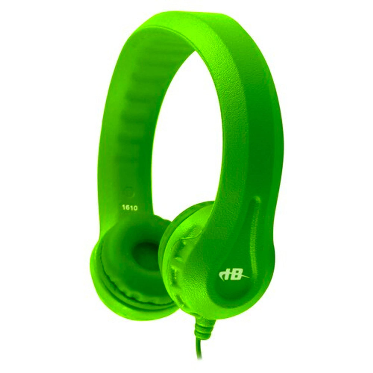 Flex‑Phones Kids Foam Headphones by HamiltonBuhl – 1, EVA foam, KIDS-GREEN, Model KIDS-GRN