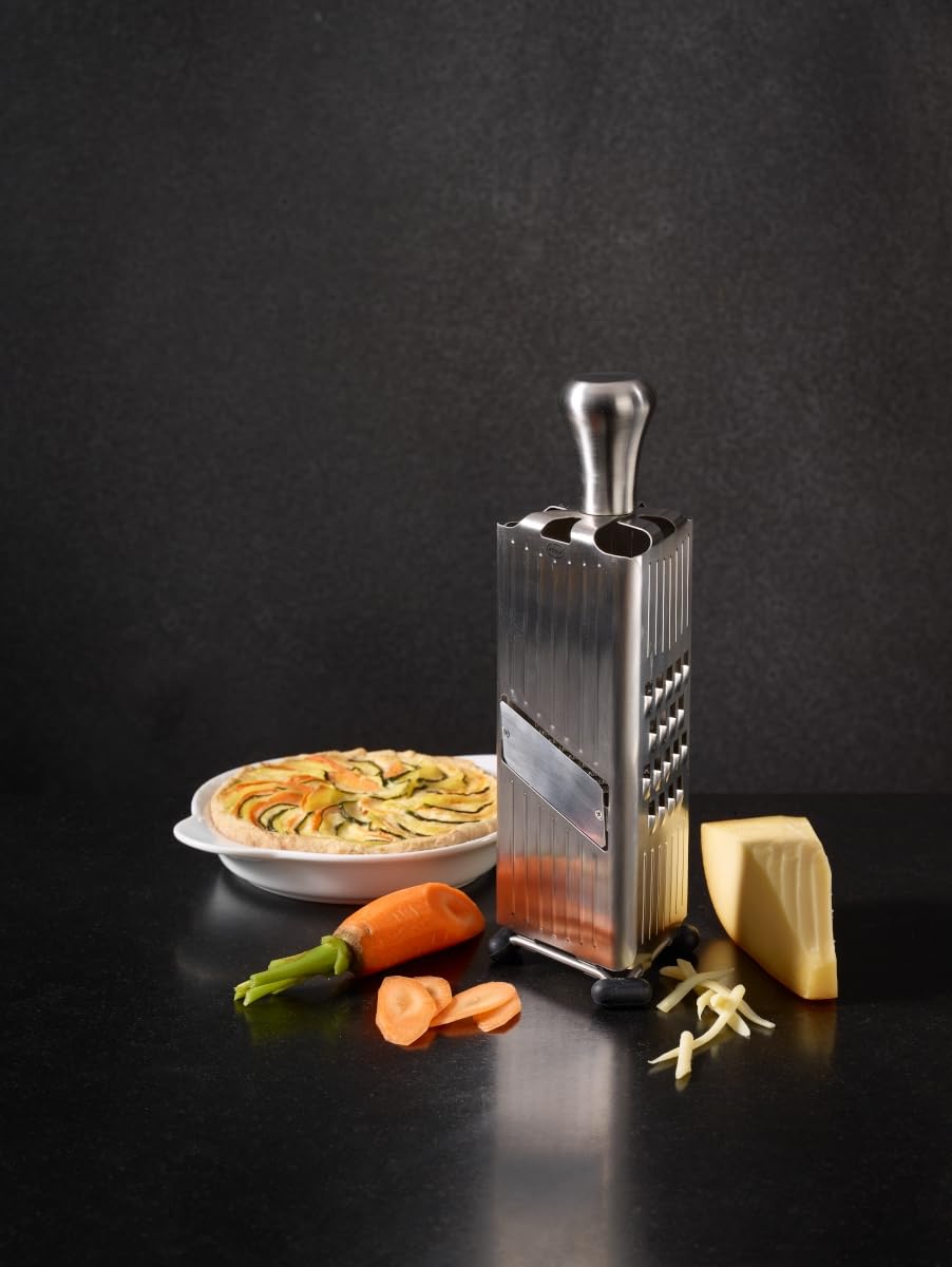 Rosle Kitchen Collection Stainless Steel Grater/Slicer Coarse Stainless by Rösle – 25 x 8,5 x 8,5 cm, Stainless Steel, Silver, Model 95009