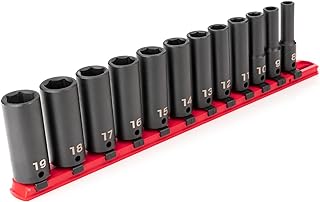 TEKTON 3/8 Inch Drive Impact Socket Set, 12-Piece | SID91103