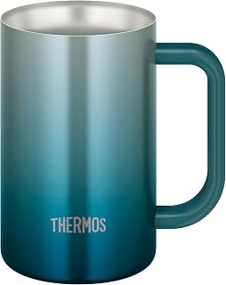 Thermos JDK-601C BLGR Vacuum Insulated Jug, 20.3 fl oz (600 ml), Blue Green, Dishwasher Safe, Magic Bottle Structure, Hot and Cold Retention, Beer Mug