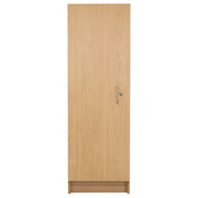 Single-Door Tall Cabinet (Fully Assembled by Tot Mate – 3/4" Thick Industrial Grade Wood Composite Core With Laminate Surfacing, Maple/Maple, Model TM2084