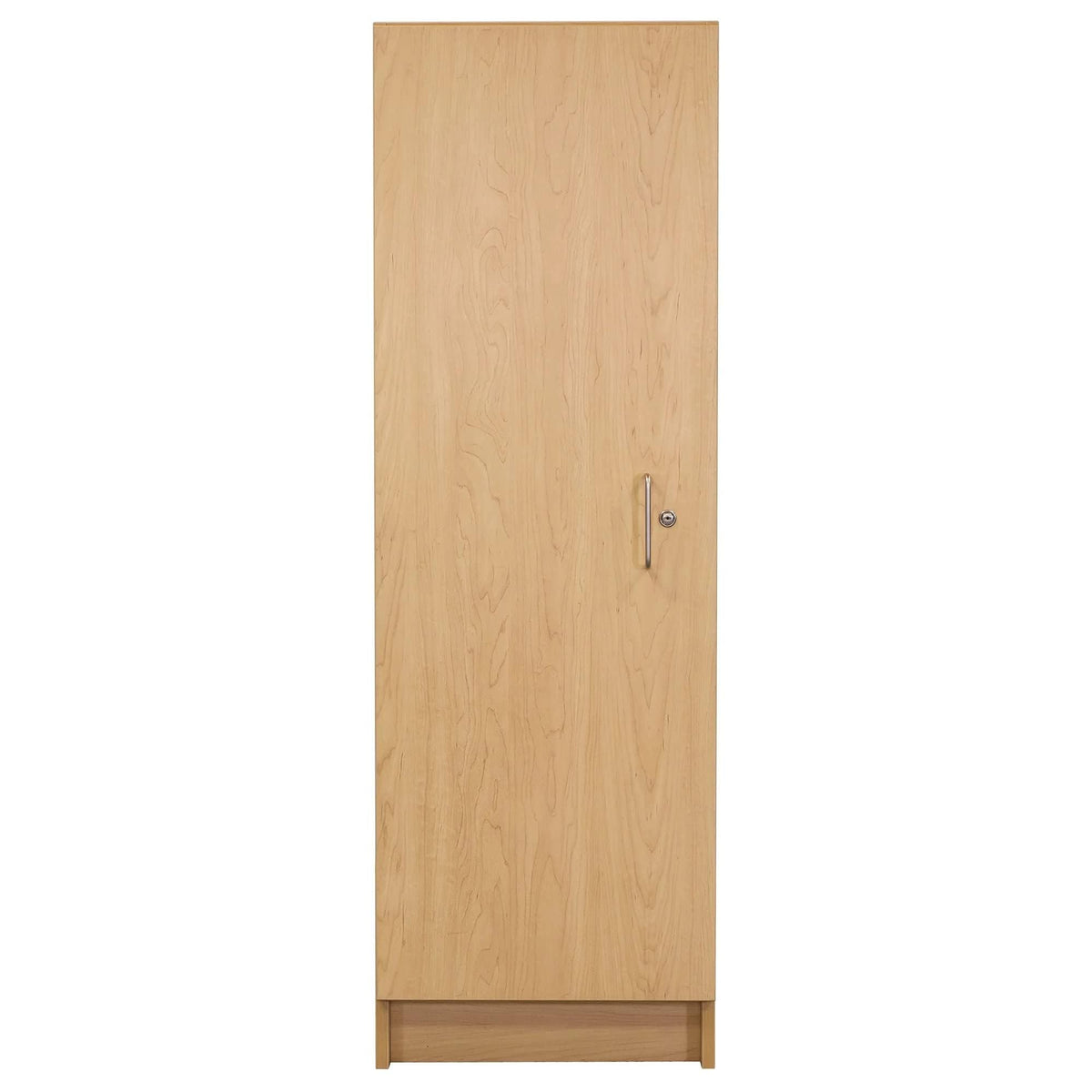 Single-Door Tall Cabinet (Fully Assembled by Tot Mate – 3/4" Thick Industrial Grade Wood Composite Core With Laminate Surfacing, Maple/Maple, Model TM2084