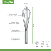 Beat Whisk - 11 Inch by Tovolo – 11" Beat Whisk, Stainless Steel, Silver, Model 81-5990P