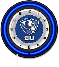 Holland Bar Stool Clk19BKEastIL NCAA 19 in. Dia. Eastern Illinois University Double Neon Wall Clock Black