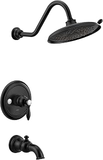 Moen UTS33103BL Weymouth M-CORE 3-Series 1-Handle Tub and Shower Trim Kit, Valve Required, Matte Black