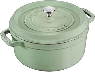 STAUB Cast Iron Round Cocotte 28 cm Sage