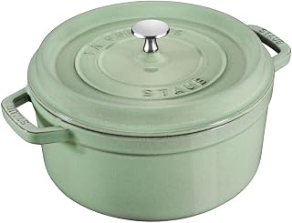 STAUB Cast Iron Round Cocotte 24 cm Sage