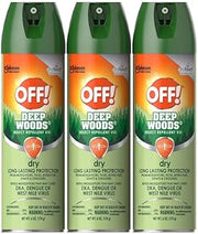 OFF! Deep Woods Insect Repellent Aerosol, Dry, Non-Greasy Formula, Bug Spray with Long Lasting Protection from Mosquitoes 6 Ounce (Pack of 3)