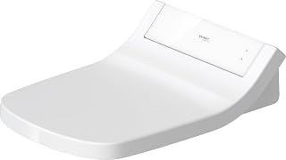 Duravit SensoWash Classic Elongated Bidet Seat, Warm Water with Air Dryer, Deodorizer, Heated Seat with Sensor and Slow Close Lid, Night Light, Remote Control, White