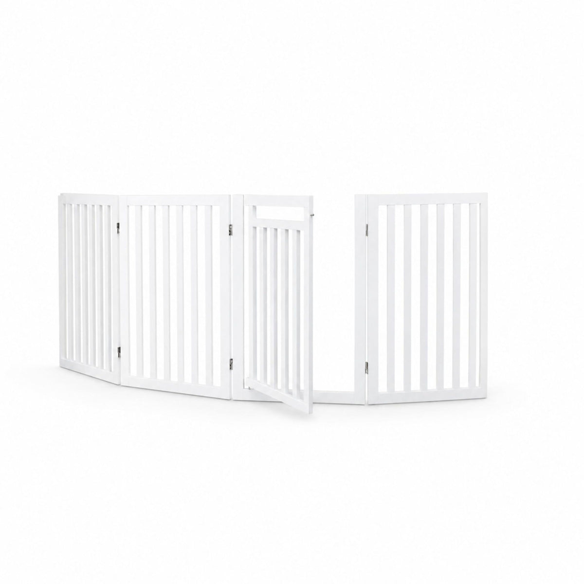 4-Panel Pet Gate by TRIXIE – Max Width 81", MDF, White, Model 39363