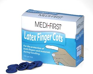 Medique Products 68235 Blue Finger Cot, Medium, 144 Count