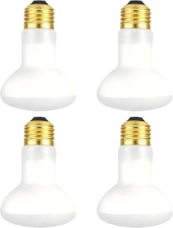 R20 60W Popcorn Machine Bulb 4-Pack, E26 Dimmable 2700K Food Warming Bulb Replacement Compatible with S4886 for Paragon Great Northern Cuisinart, Shatterproof Coated