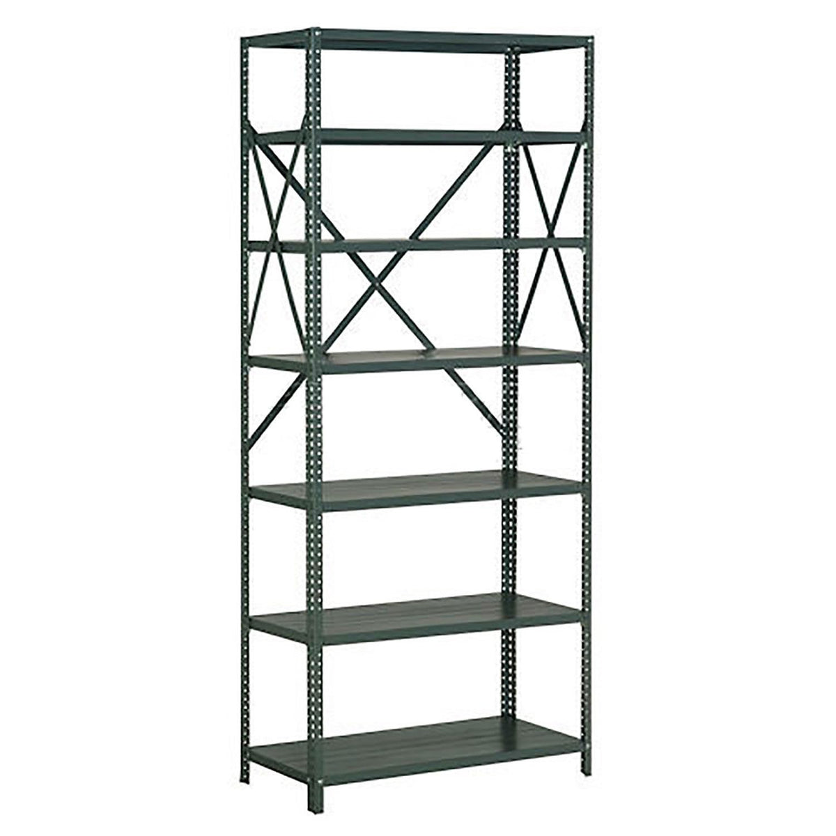 Global Industrial 7 Shelf – 18 Ga Open Steel Shelving Unit, 36" W x 18" D x 85" H, Gray
