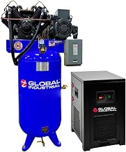 Global Industrial Two Stage Piston Air Compressor w/Dryer, 10 HP, 80 Gal, 1 Phase, 230V