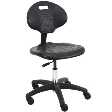 Deluxe Chrome & Firm Polyurethane Foam Chair 5" of Height Adjustment (16"-21" Seat Ht). 450 lb Capacity. for Automotive by BenchPro – Model LNSU-N