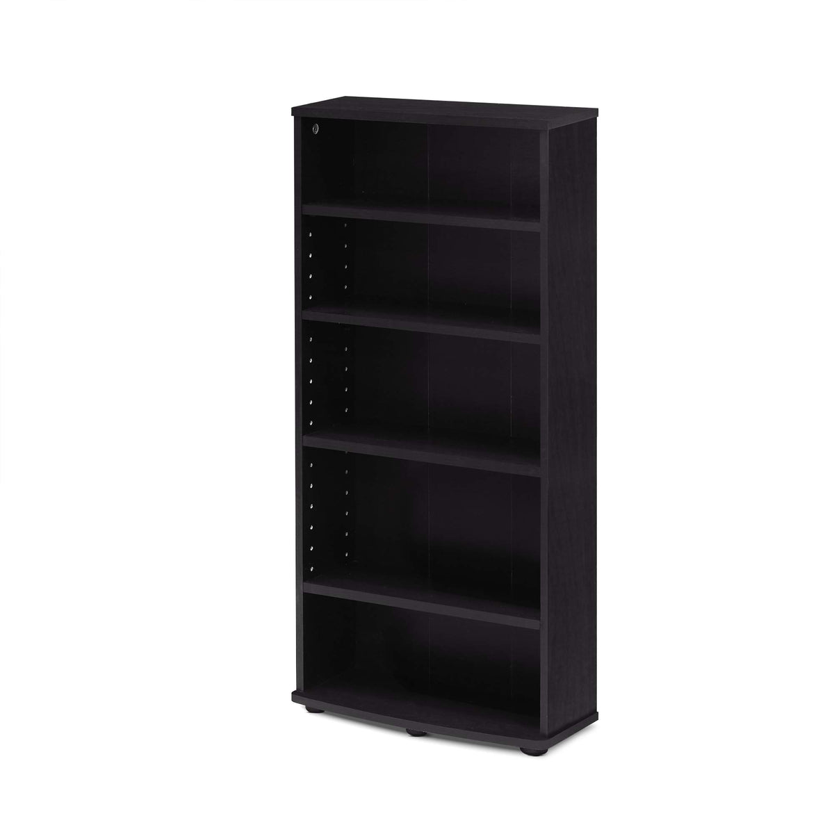 Jaya 4-Tier Multimedia Storage Tower by Furinno – 4-Shelf, Engineered Wood, Espresso, Model 17058