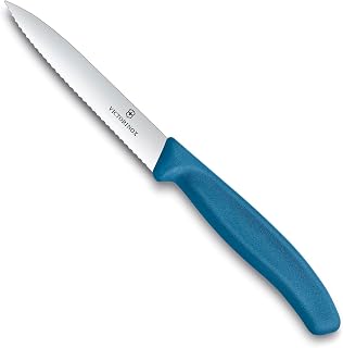 Victorinox Swiss Classic 4" Paring Knife, Serrated Pointed Blade, Blue