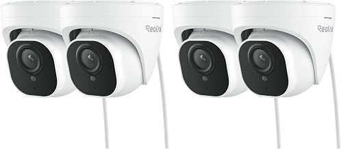 REOLINK PoE Security Camera RLC-820A (Pack of 4) 4K, Outdoor Surveillance