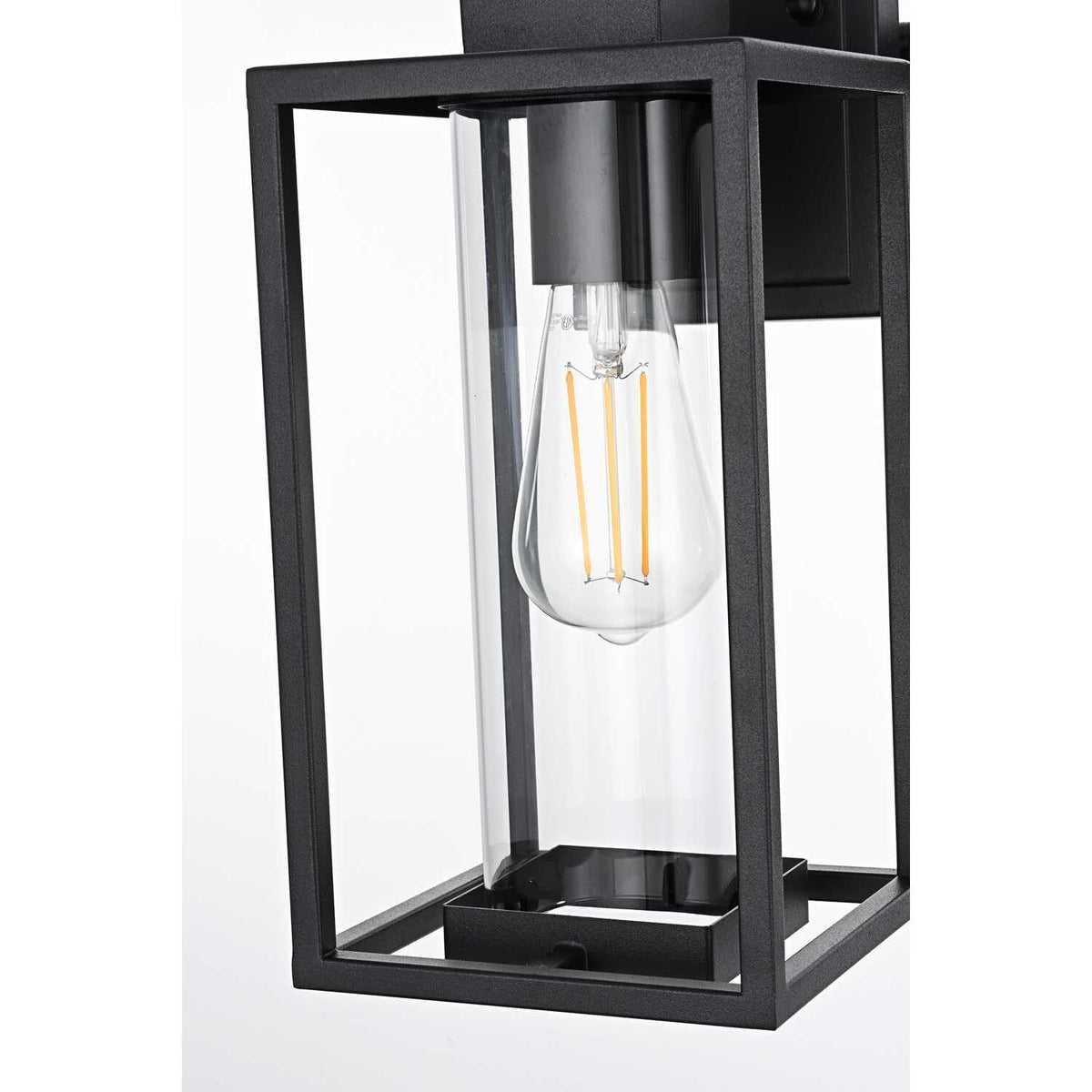 Memphis One Light Outdoor Wall Sconce Black by Lighting Design – Iron, Black