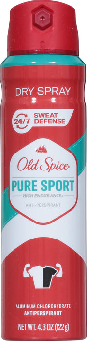 Deodorant Pure Sport Dry Spray, 4.3 Ounce by Old Spice – Commercial Grade