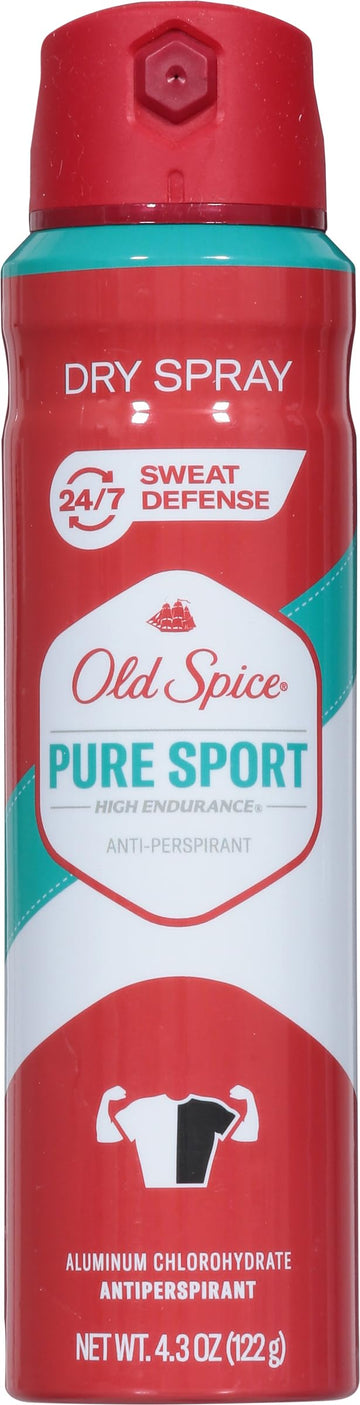 Deodorant Pure Sport Dry Spray, 4.3 Ounce by Old Spice – Commercial Grade