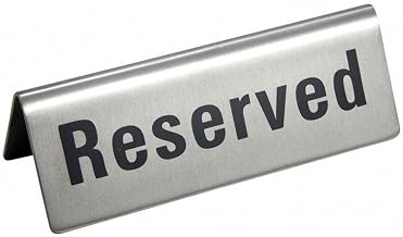 Reserved Sign, Stainless Steel by Winco