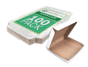 SCT Clay Coated Kraft Paperboard White Pizza Box by SOUTHERN CHAMPION TRAY – 9" Length x 9" Width x 1-1/2" Height, Cardboard, White, Pack of 100, Model 1405