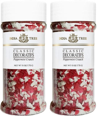 Peppermint Crunch by India Tree – 6 Ounce (Pack of 2), Red & White, Pack of 2