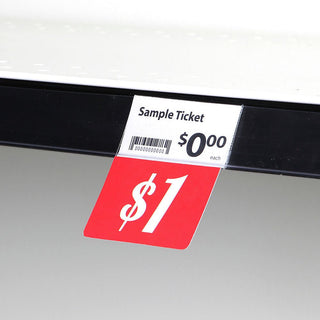Shelf Signage $1 Shelf Talker Red Plastic - 2 1/2 L x 3" H by KOST KLIP MANUFACTURING LTD – Plastic, Model 107356