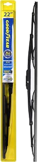 Goodyear Conventional Metal Wiper Blade 22 Inch Universal Easy Snap Connector Streak Free Performance All Metal Stainless Steel Graphite Coated Rubber Wind Noise Reduction Durable