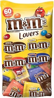 M&M's Lovers Chocolate Candy Fun Size Variety Assorted Mix Bag, 33.08-Ounce 60 Pieces