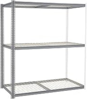 Global Industrial High Cap. Add-On Rack 72Wx24Dx60H 3 Levels Wire Deck 1000 Lb. Per Level GRY