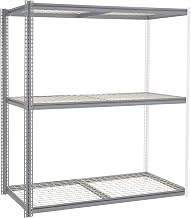 Global Industrial High Cap. Add-On Rack 72Wx24Dx60H 3 Levels Wire Deck 1000 Lb. Per Level GRY