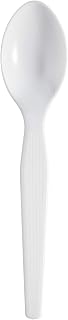 Dixie 6" Heavy-Weight Polystyrene Plastic Teaspoon by GP PRO (Georgia-Pacific), White, TH207CT, (Case of 1,000), 10 Boxes/Case