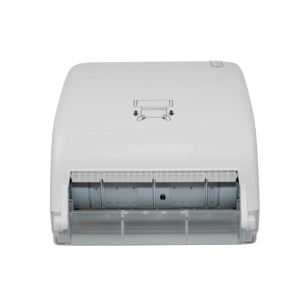 Timeless Hands-Free Mechanical Paper Towel Dispenser by San Jamar – Plastic, White, Model T7200WH