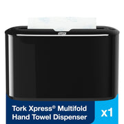 Xpress Paper Towel Dispenser Black H by Tork – H2/H23, Plastic, Black, Model 302028