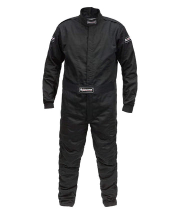 ‎ Driving Suit - 1-Piece - SFI 3.2a/5 - Multi Layer - Fire Retardant Fabric/Nomex - Black - Medium-Tall - Each by Allstar Performance – Nomex, Black, Model ALL935013