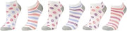 Skechers Little/Big Girl's 6-Pairs Pattern Low Cut Socks