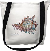 Betsydrake TY094G 18 x 18 in. Conch Tote Bag - Large Black