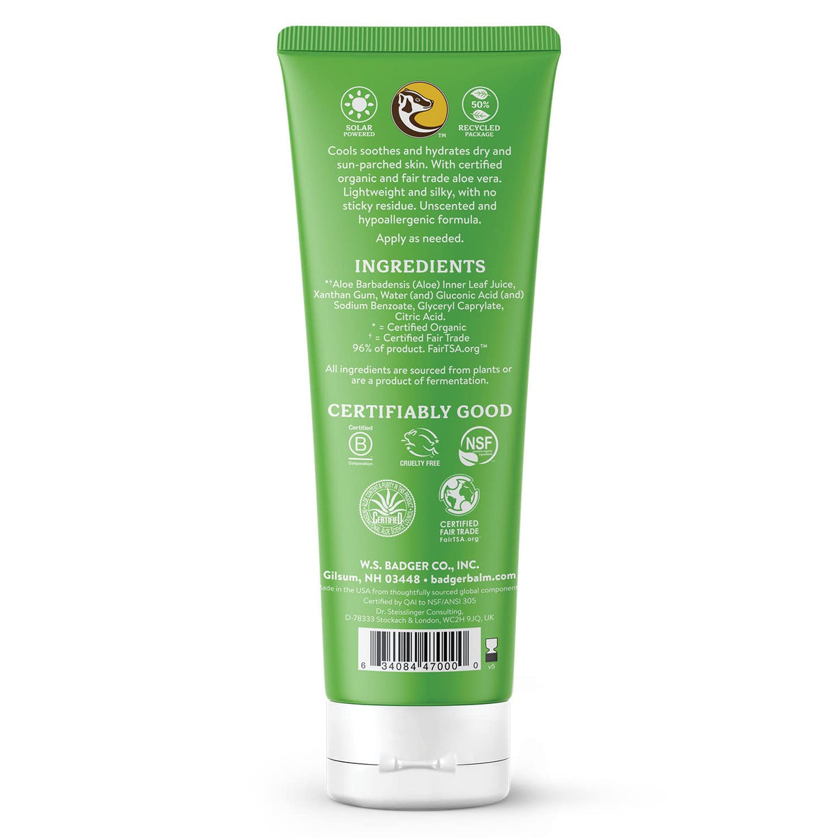 SPF 40 Sport Mineral Sunscreen Cream & Organic Aloe Gel by Badger – 3.45 Fl Oz (Pack of 2), Pack of 2