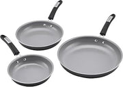 Cuisinart 3-Pc Classic Ceramic Nonstick Skillet Set, Amazon Exclusive, 35C22-3BK