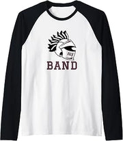 Curtis High School Warriors Band Raglan Baseball Tee