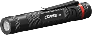 Coast® G19 54 Lumen Inspection Beam LED Penlight with Adjustable Pocket Clip and Consistent Edge-to-Edge Brightness, Black