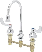 T&S Brass B-2866-04 Deck Mounted Faucet with Swivel Gooseneck Spout, Chrome