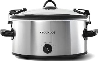 Crock-Pot Cook N Carry Oval Manual Portable Slow Cooker, Silver, 6-Quart