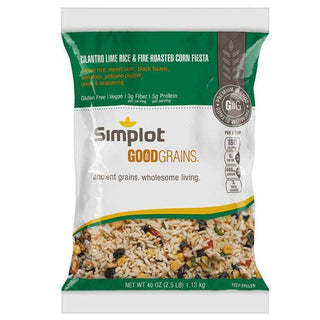 Good Grains Cilantro Lime Rice and Fire Roasted Corn Fiesta Blend by Simplot – 2.5 lbs"