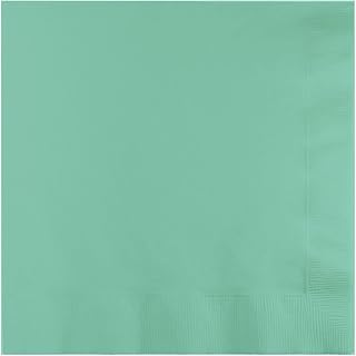 Creative Converting 3-Ply Fresh Mint Lunch Napkin, 6.5" x 6.5", Green