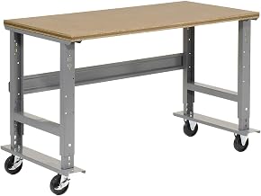 Global Industrial Mobile Adjustable Height Workbench C-Channel Leg, 800 Lbs