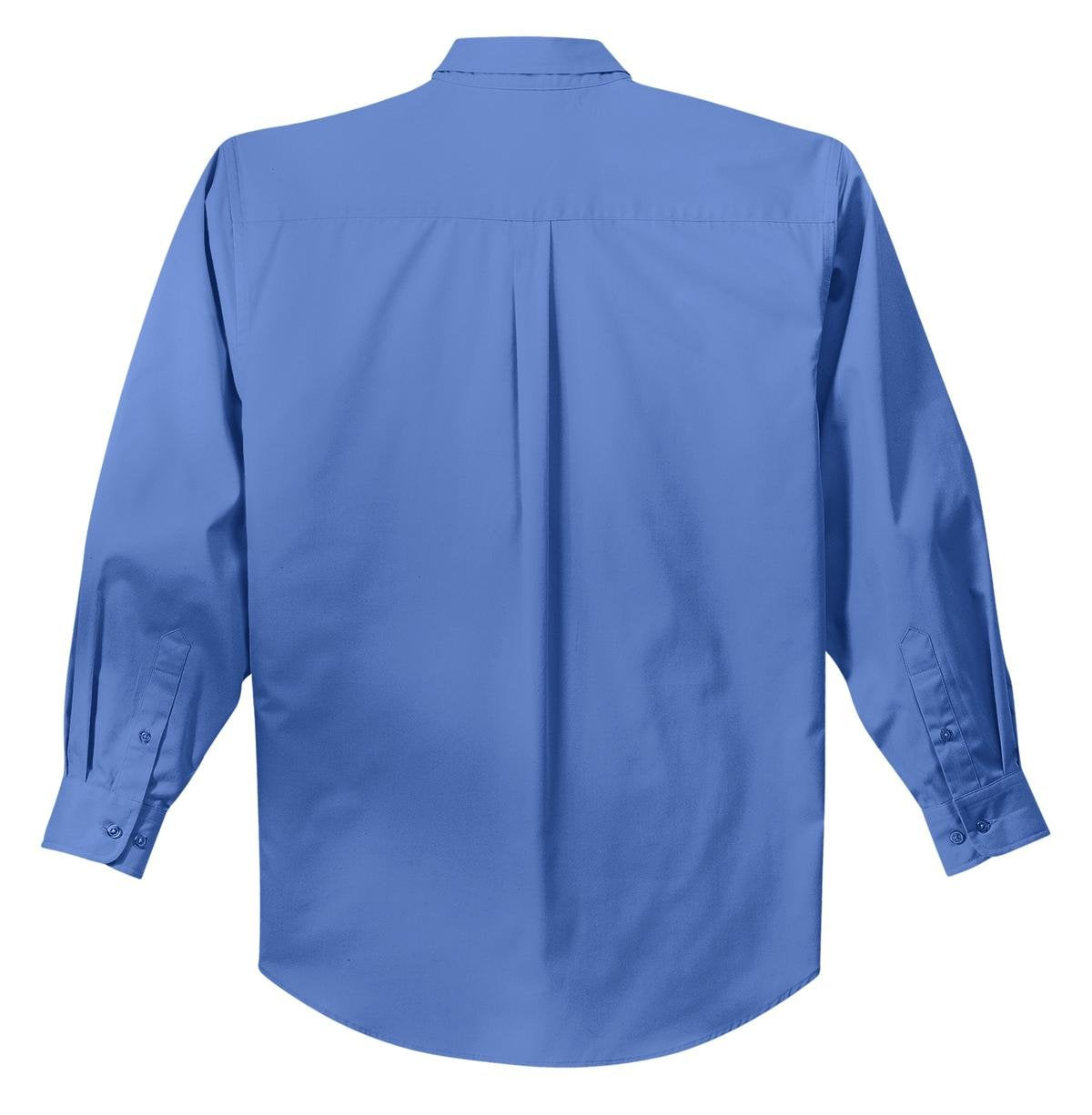 Men's Tall Long Sleeve Easy Care Button-Down Shirt by Port Authority – Cotton, Blue, Model TLS608
