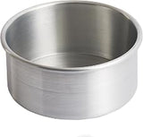 Winco 6" Red Round Aluminum Cake Pan